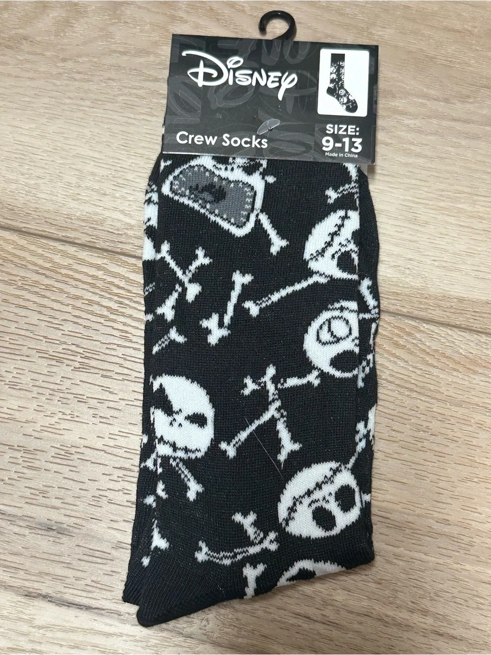 💀 Disney Nightmare Before Christmas Jack Skellington Crew Socks